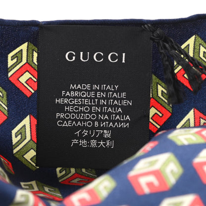Gucci Wool Silk Jacquard GG Wallpaper Print Square Scarf Multi 3 of 4