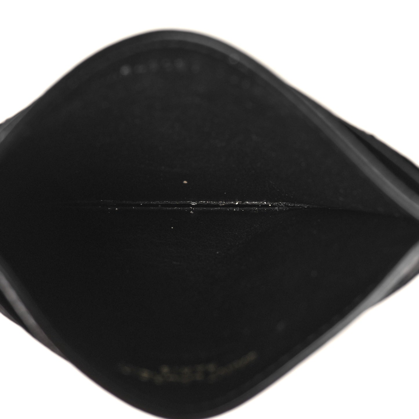 Grain De Poudre Matelasse Chevron Monogram Credit Card Case Black