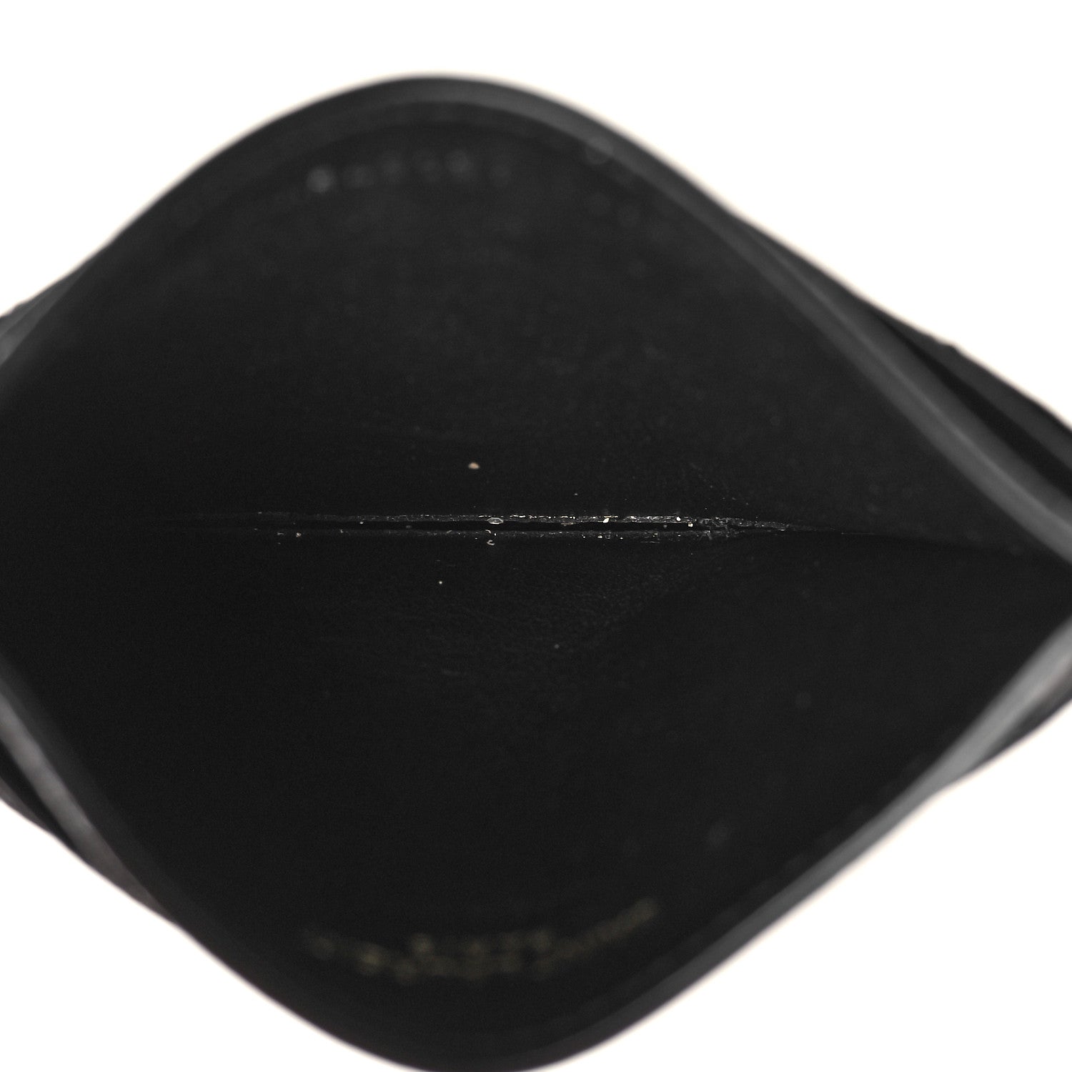 Saint Laurent Grain De Poudre Matelasse Chevron Monogram Credit Card Case Black 5 of 9