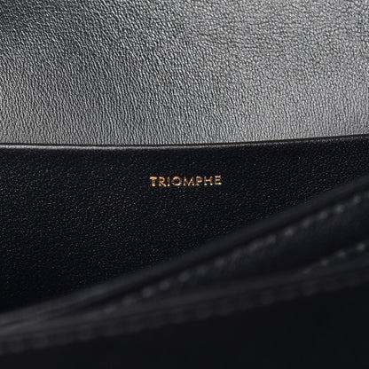Celine Textile Natural Calfskin Large Triomphe Black 6 of 9