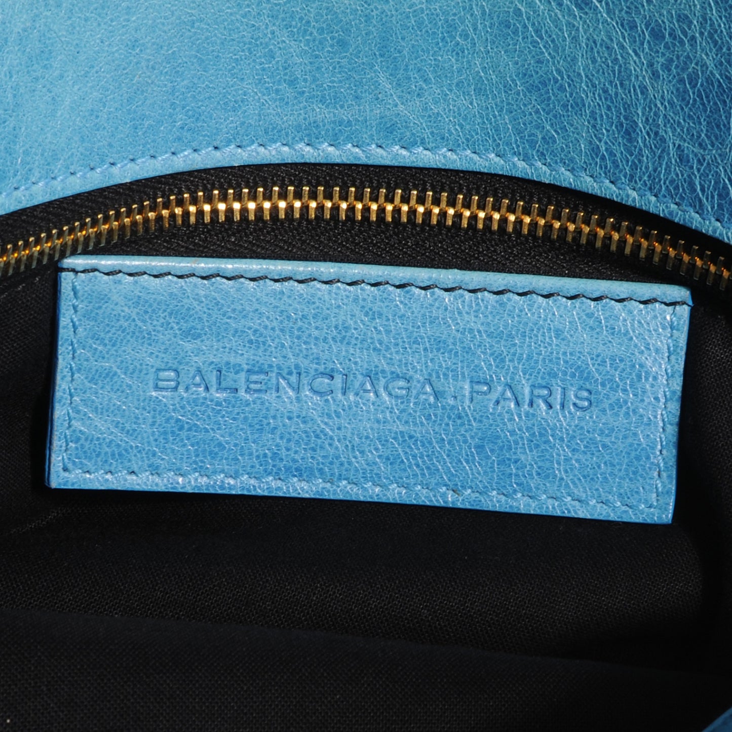 Agneau Giant 21 Gold Hardware Slim Hobo Bleu Layette