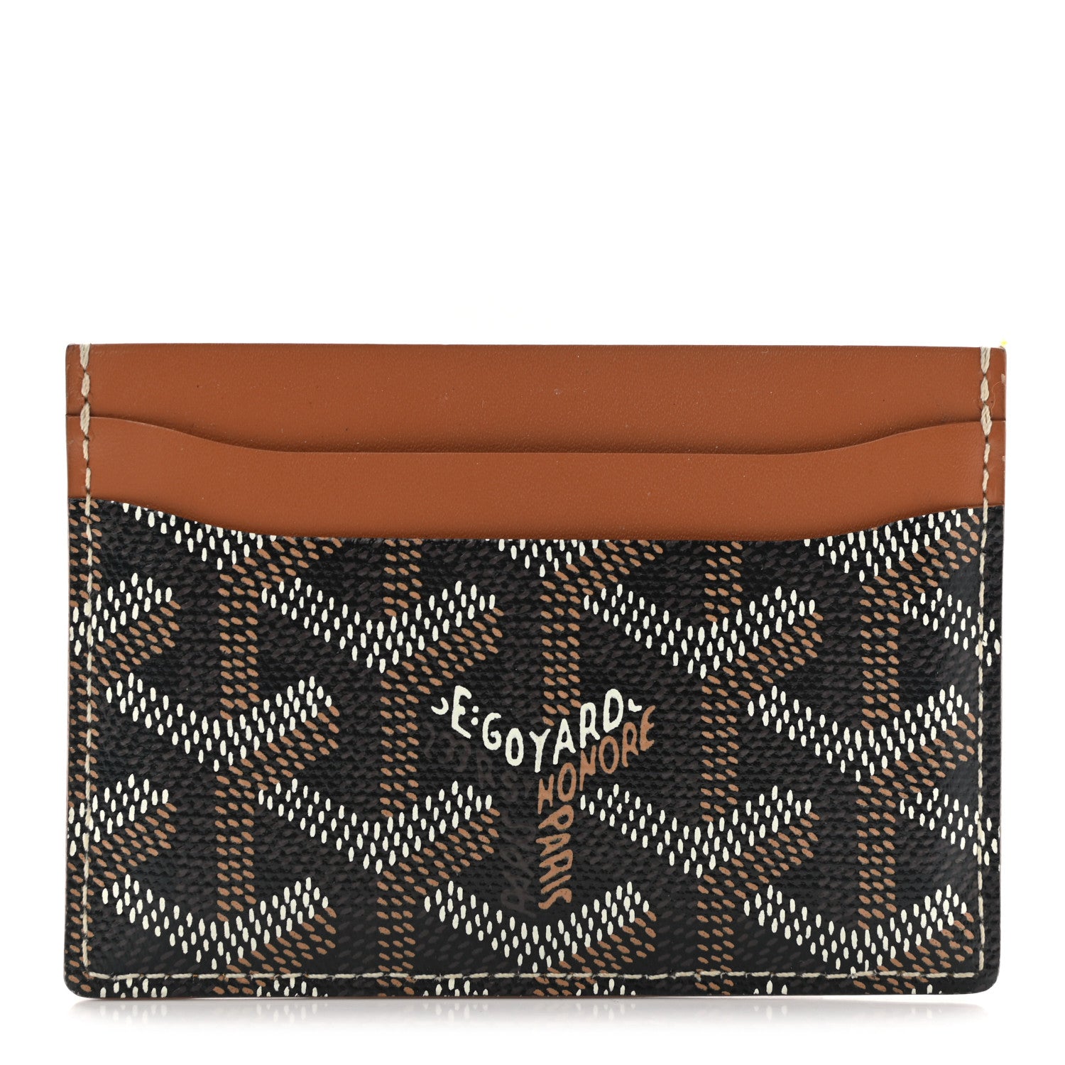 Goyard Goyardine Saint Sulpice Card Holder Black Gold 1 of 8