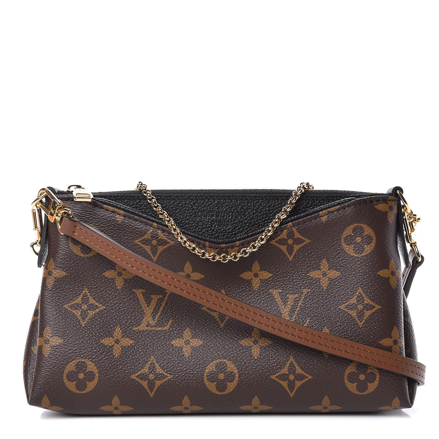Louis Vuitton Monogram Pallas Clutch Black 1 of 11