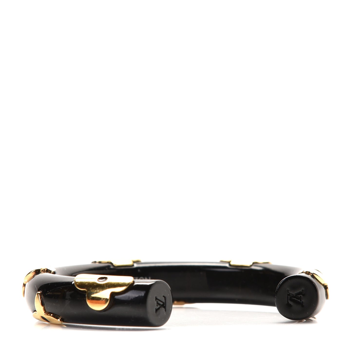 Resin Daily Monogram Bracelet M Black