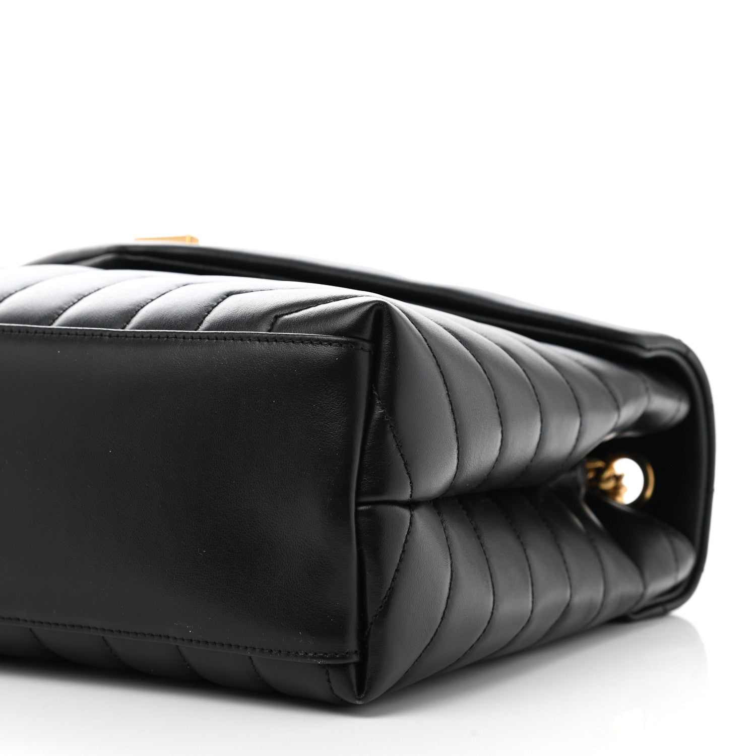 Saint Laurent Calfskin Y Quilted Monogram Medium Loulou Chain Satchel Black 9 of 9