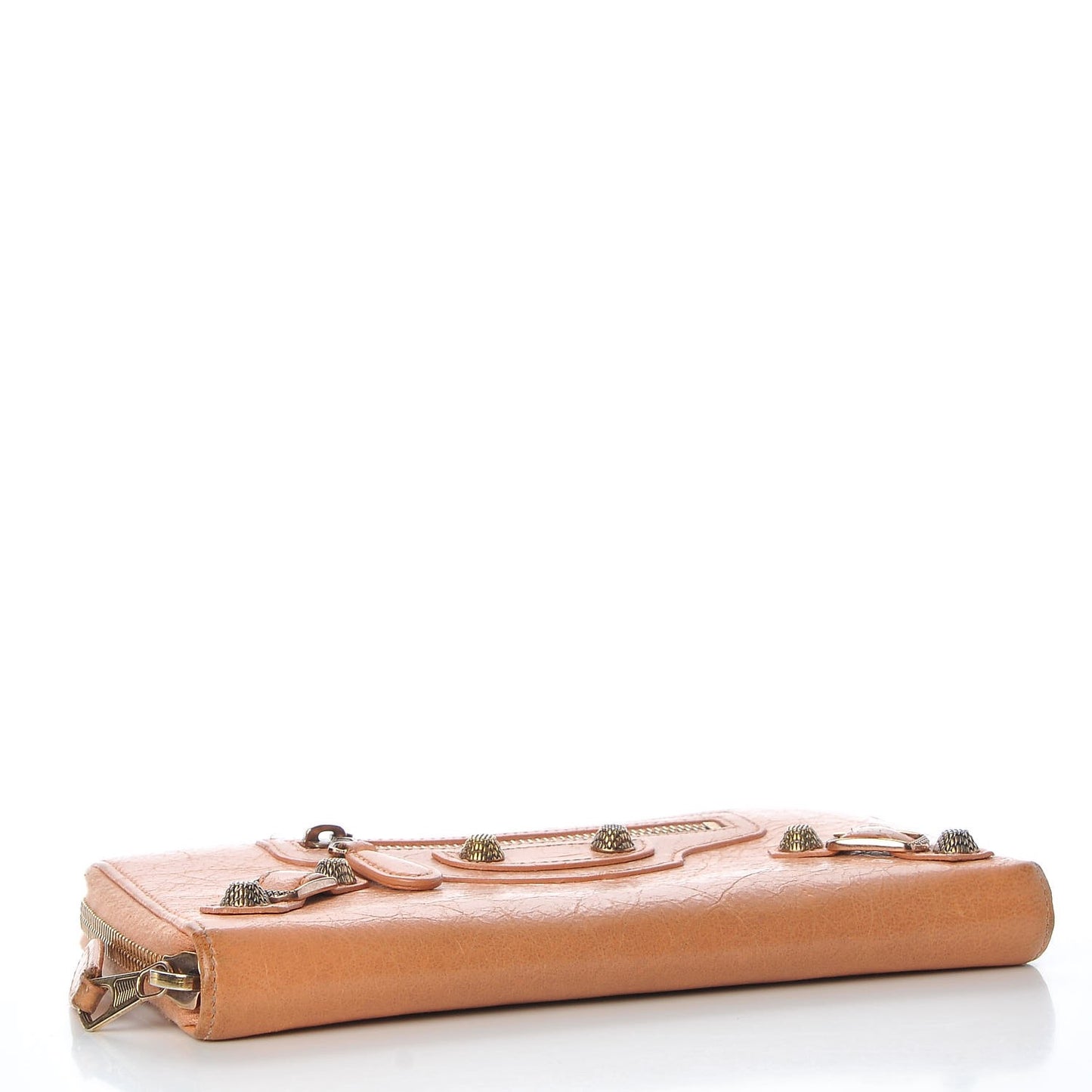 Agneau Giant 12 Rose Gold Hardware Continental Zip Around Wallet Rose Blush