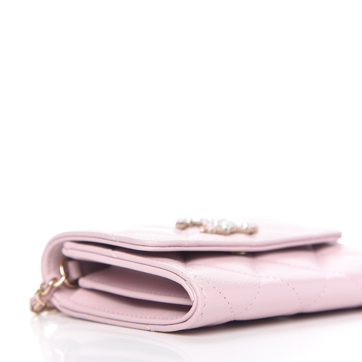 Chanel Caviar Quilted Coco Candy Card Holder On Chain Light Pink 6 of 10