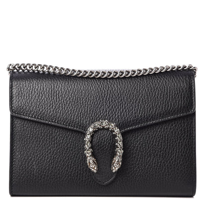 Gucci Calfskin Mini Dionysus Chain Wallet Black 1 of 8