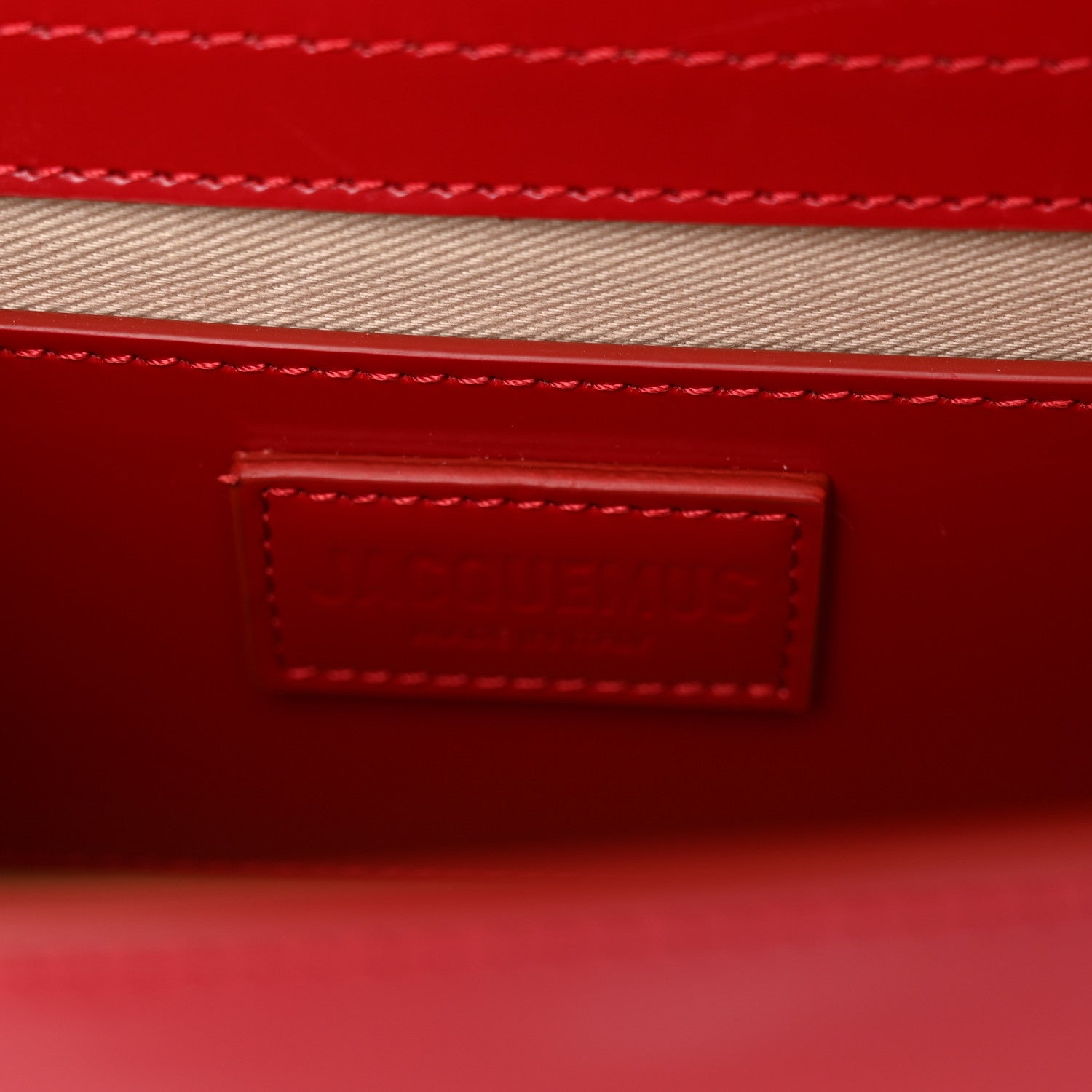 Jacquemus Glazed Calfskin Le Grand Bambino Red 6 of 9