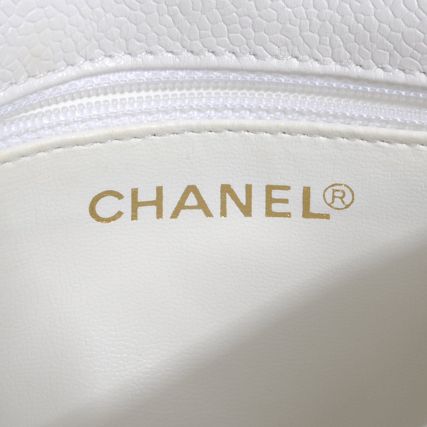 Caviar Flap Waist Belt Bag White 75 30