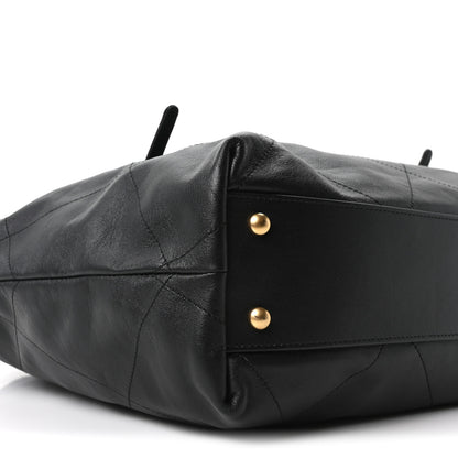 Chanel Calfskin Quilted Small Shopping Bag Black 10 of 11