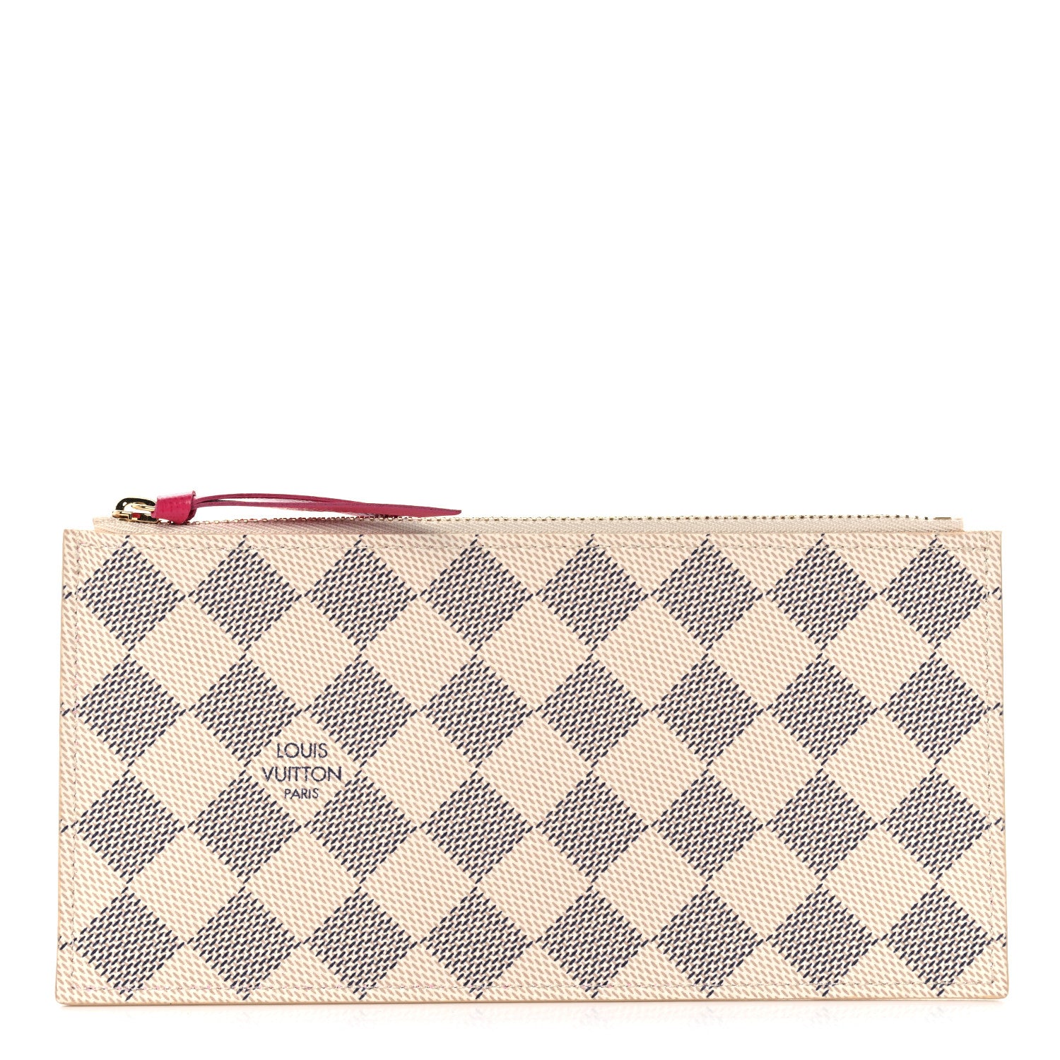 Louis Vuitton Damier Azur Felicie Chain Wallet Zippered Insert Fuchsia 1 of 6