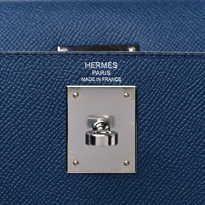 Hermes Epsom Kelly Sellier 28 Bleu De Malte 6 of 17