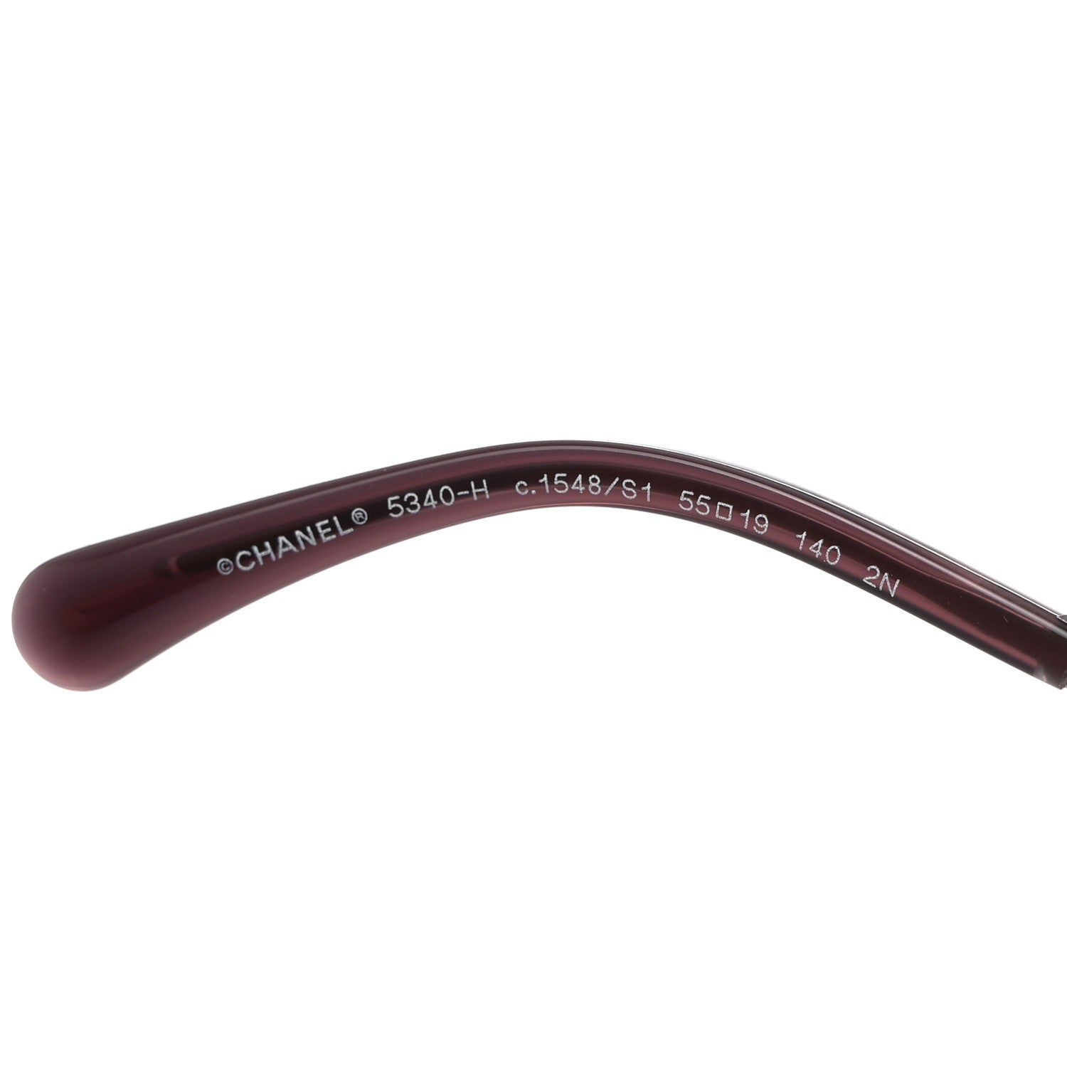 Chanel Acetate Pearl Cat Eye Sunglasses 5340-H Purple 5 of 8