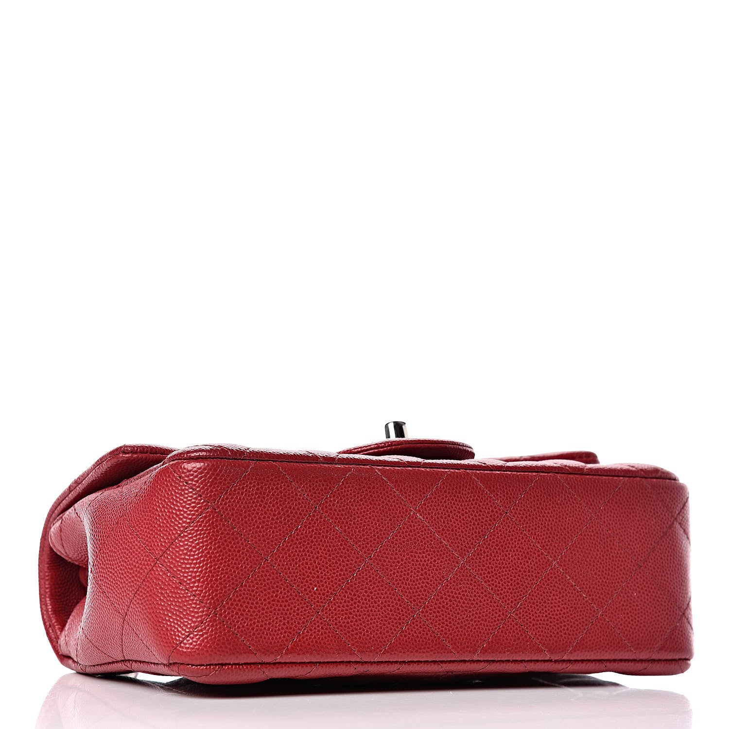 Chanel Caviar Quilted Mini Rectangular Flap Dark Red 4 of 9
