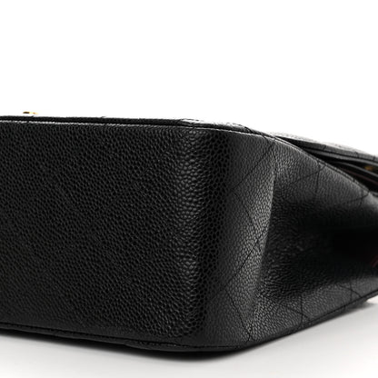 Chanel Caviar Quilted Jumbo Double Flap Black 10 of 11