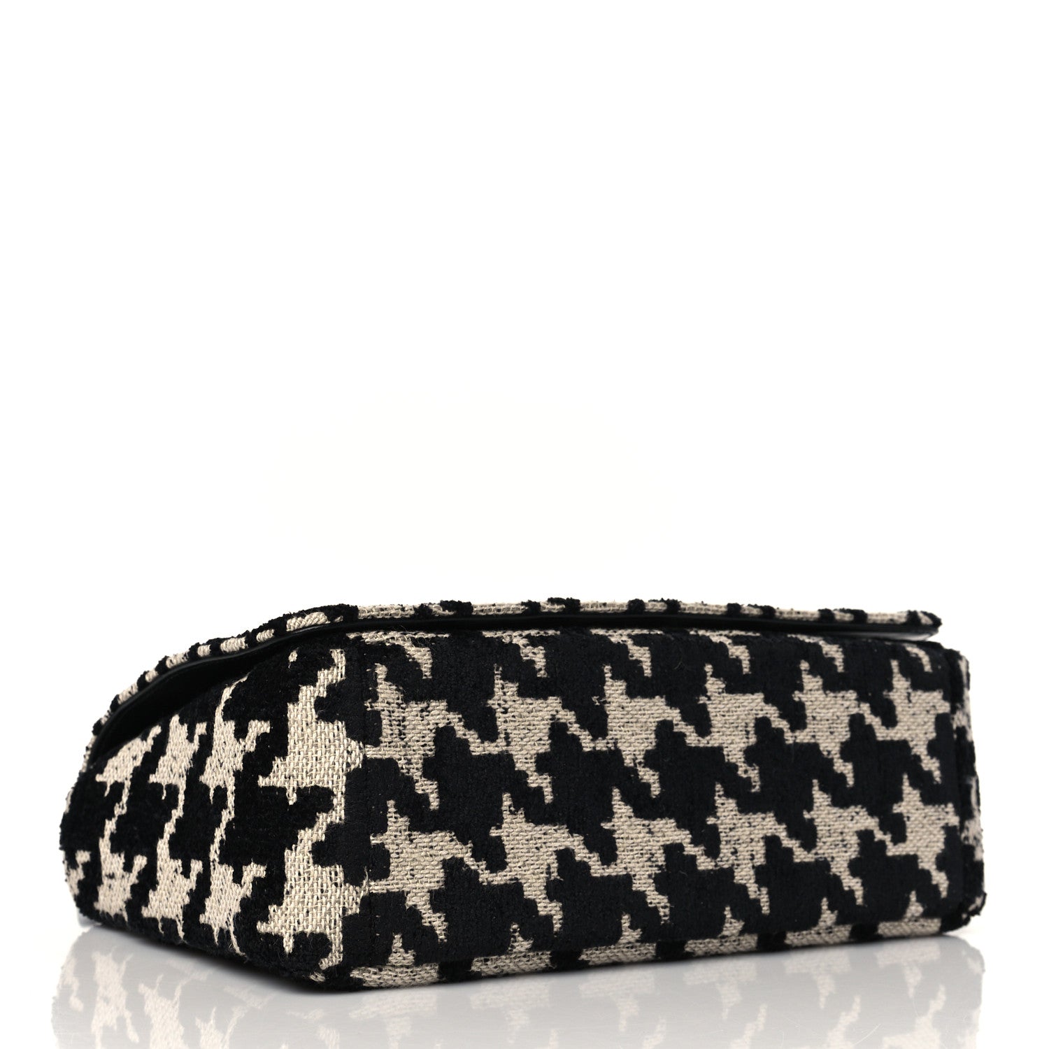 Christian Dior Technical Canvas Macro Houndstooth Medium Caro Bag Black White 4 of 10