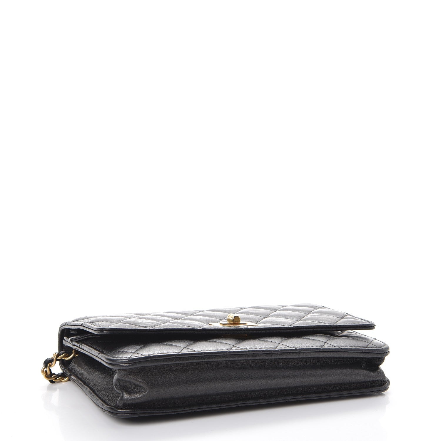 Chanel Aged Calfskin Quilted Reissue Wallet On Chain WOC Black 4 of 9