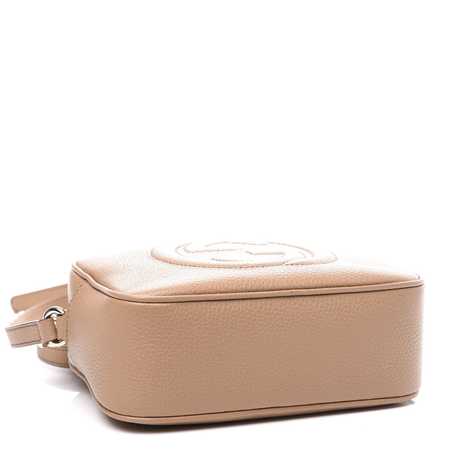 Pebbled Calfskin Small Soho Disco Bag Camelia