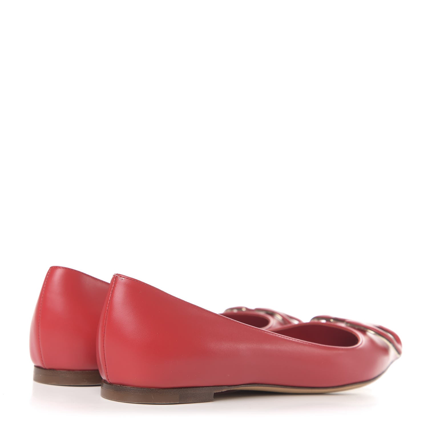 Valentino Garavani Nappa Vlogo Flats 35.5 Rouge Pur 4 of 8