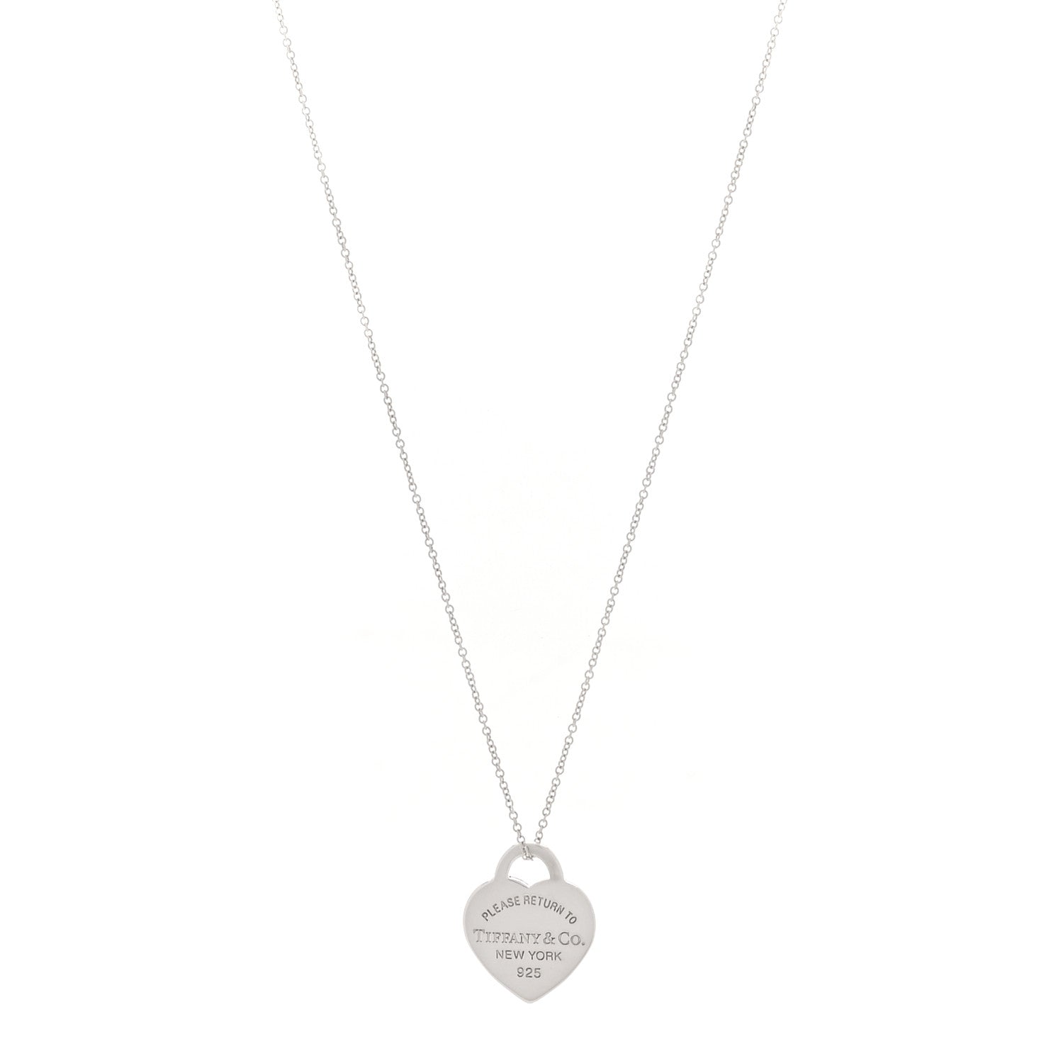 Tiffany Sterling Silver Small Return To Tiffany Heart Pendant Necklace 1 of 7
