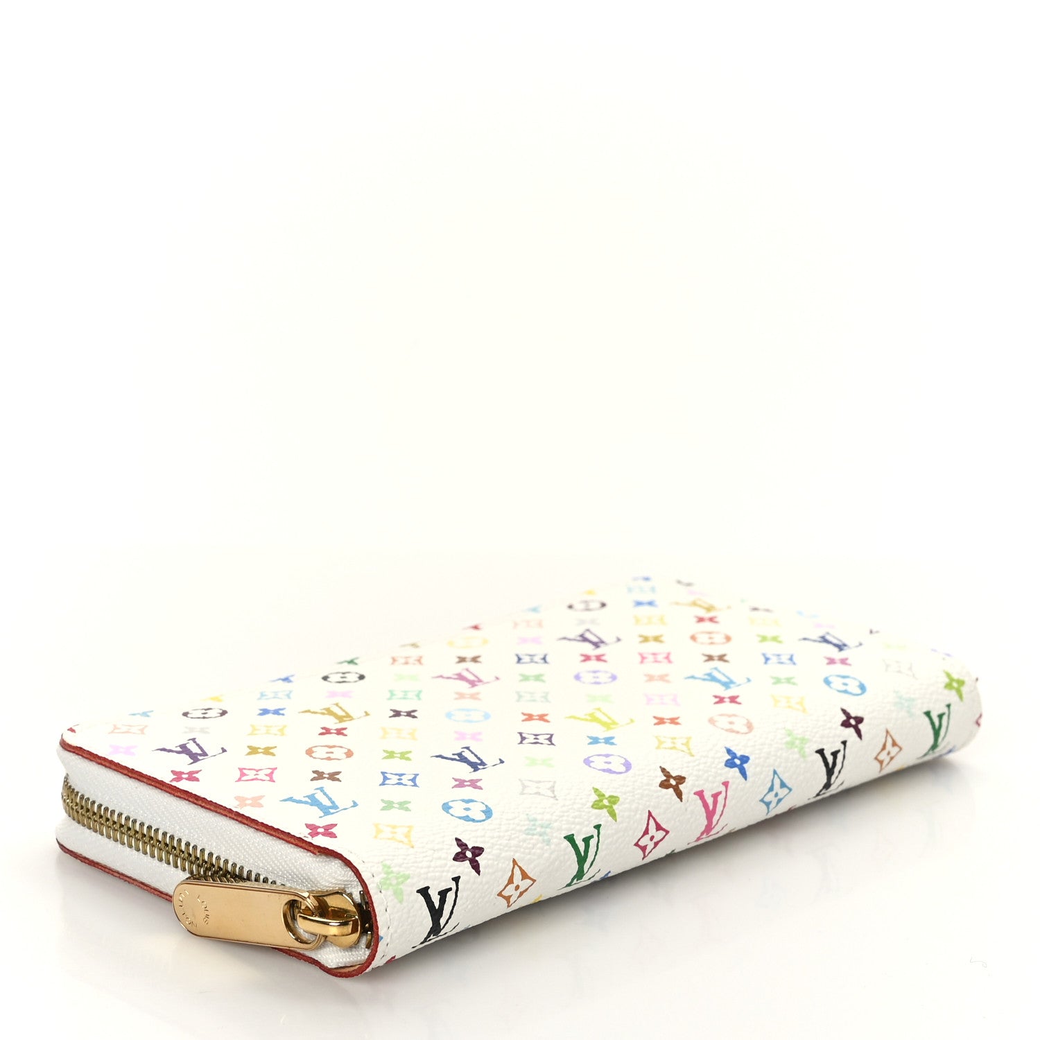 Louis Vuitton Monogram Multicolor Zippy Wallet White Litchi 4 of 8