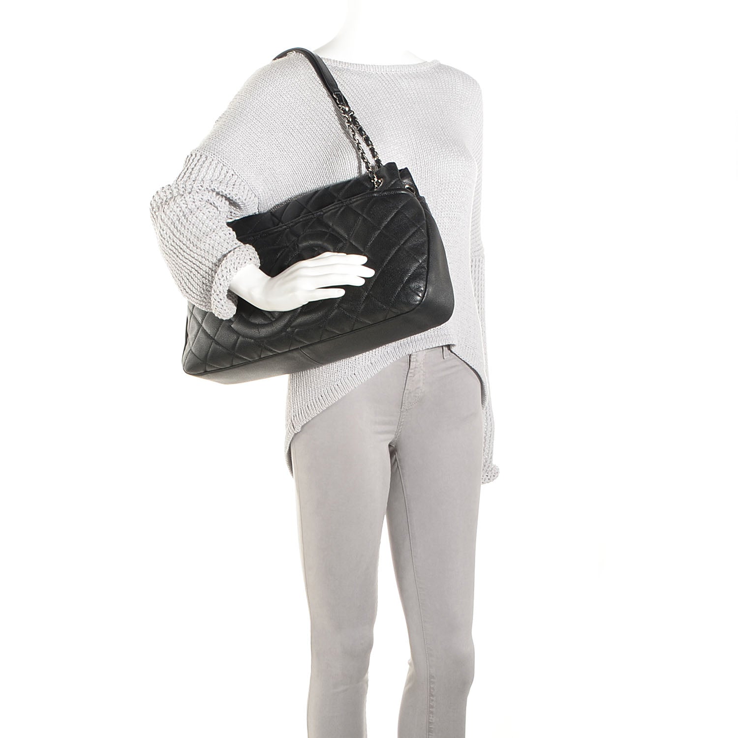 Chanel Soft Caviar Timeless Large Shopping Tote Black 2 of 7