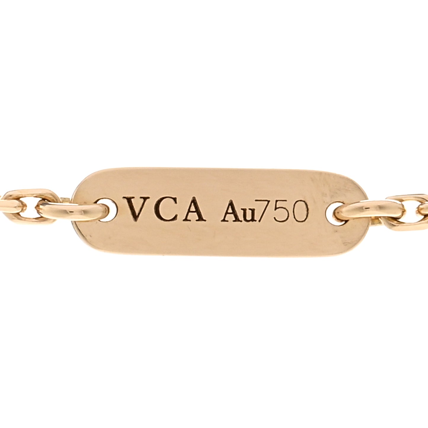 18K Yellow Gold Carnelian Vintage Alhambra Pendant Necklace