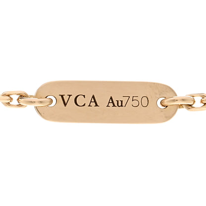 Van Cleef & Arpels 18K Yellow Gold Carnelian Vintage Alhambra Pendant Necklace 4 of 5