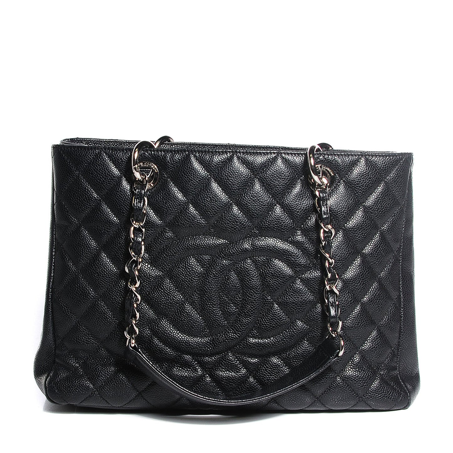 Caviar Quilted Grand Shopping Tote GST Black
