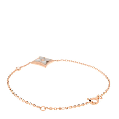 Louis Vuitton 18K Pink Gold Diamond Mother of Pearl Color Blossom BB Star Bracelet 2 of 5