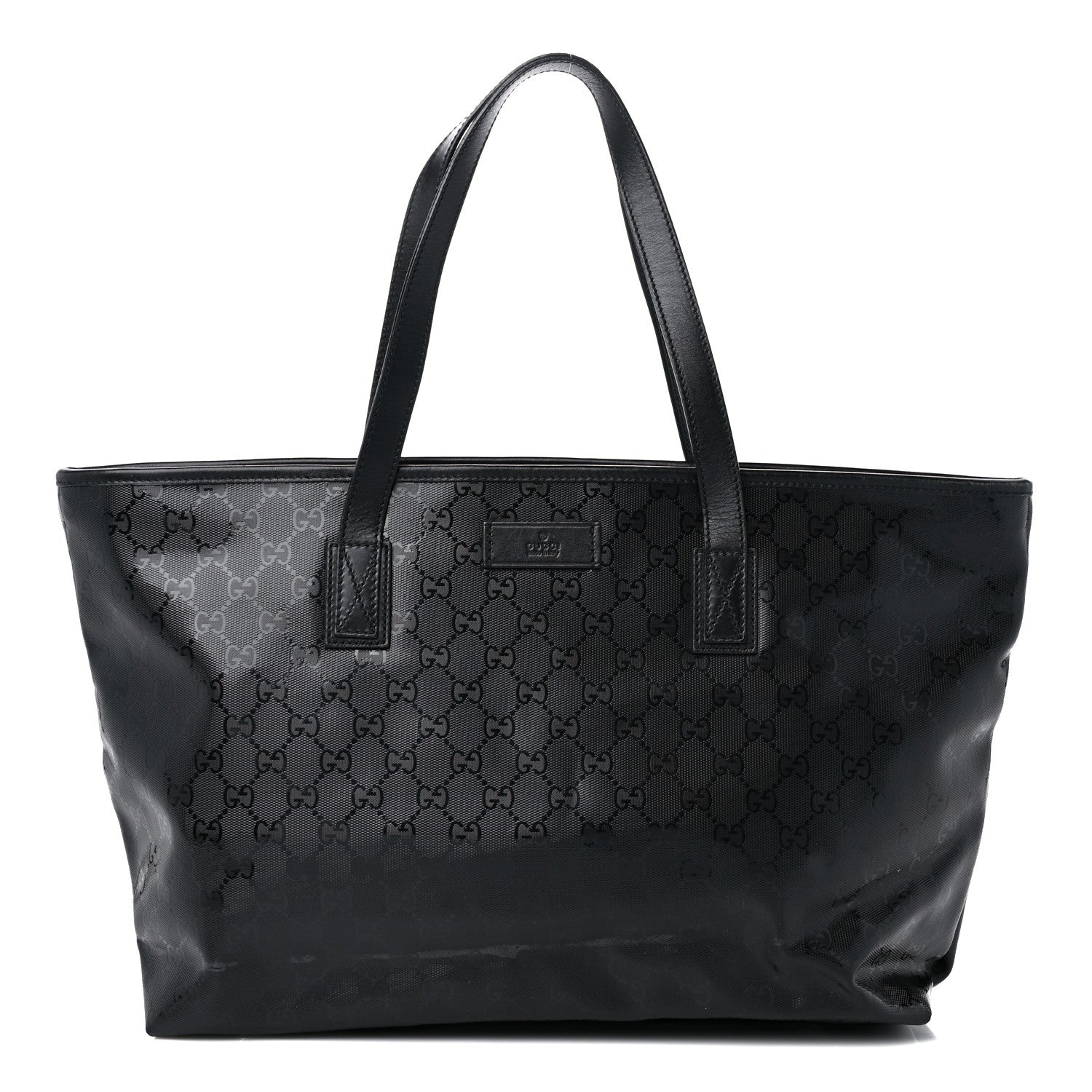 Gucci Imprime Monogram Medium Zippered Shopping Tote Black 1 of 12