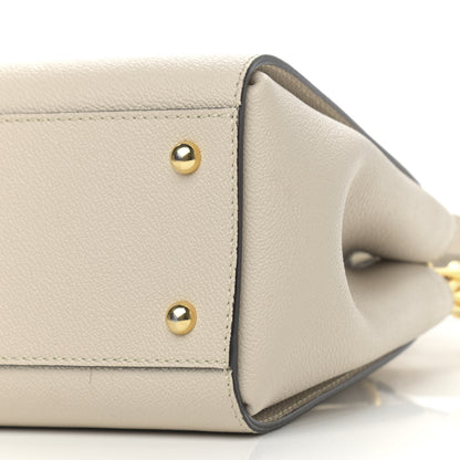 Burberry Soft Grain Calfskin Small Buckle Tote Limestone 11 of 12