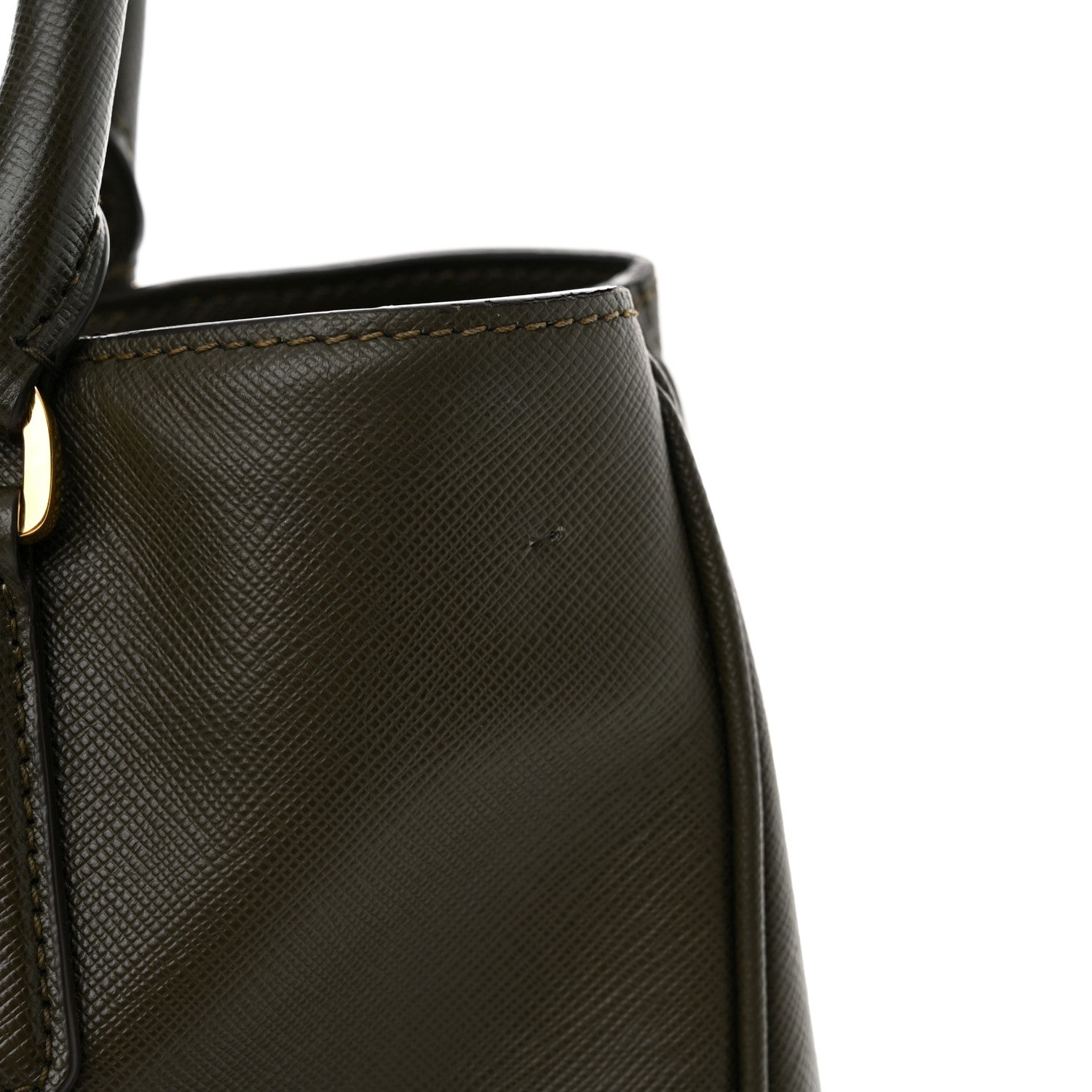 Prada Saffiano Lux Medium Tote Militare 12 of 14