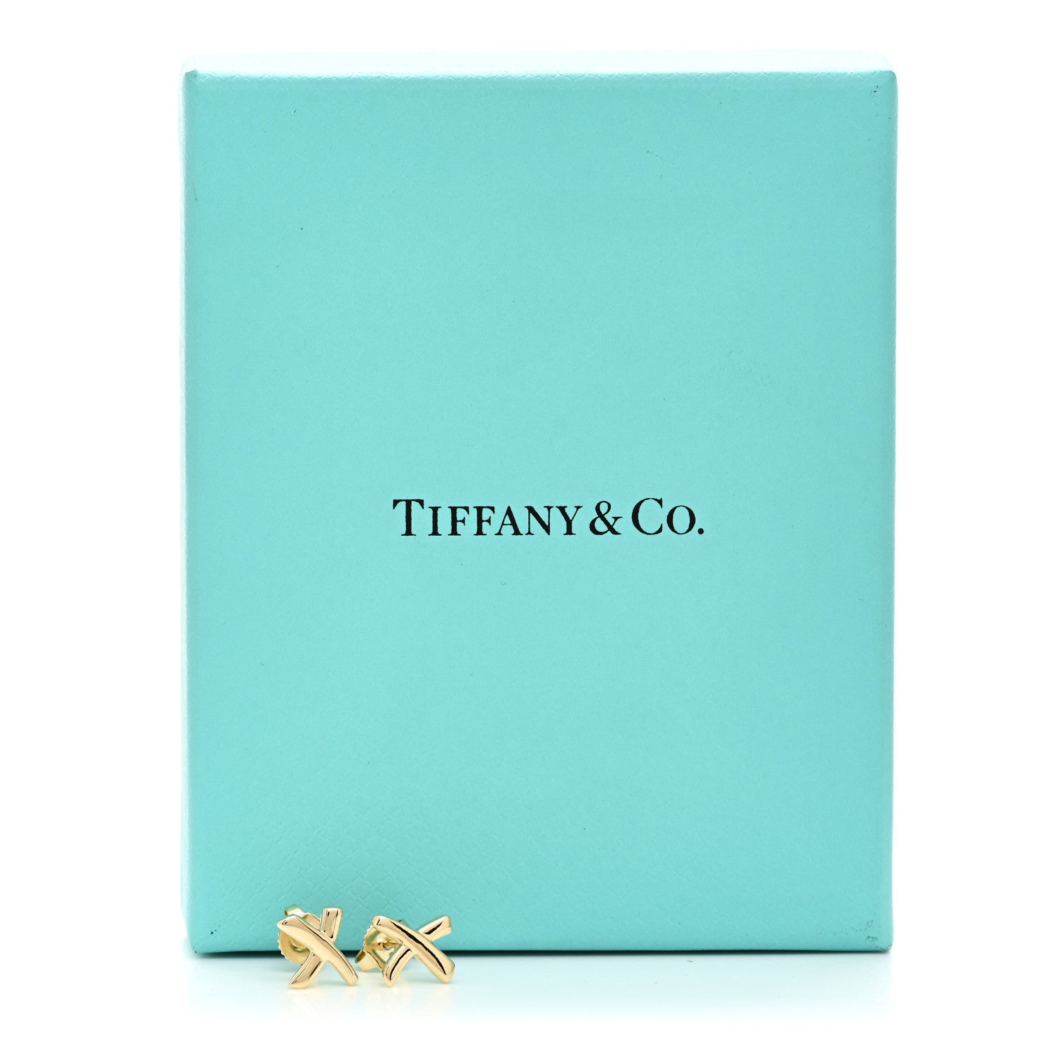 Tiffany 18K Yellow Gold Mini Paloma's Graffiti X Earrings 5 of 5