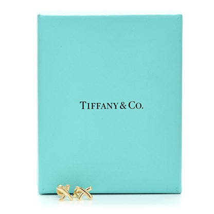 Tiffany 18K Yellow Gold Mini Paloma's Graffiti X Earrings 5 of 5