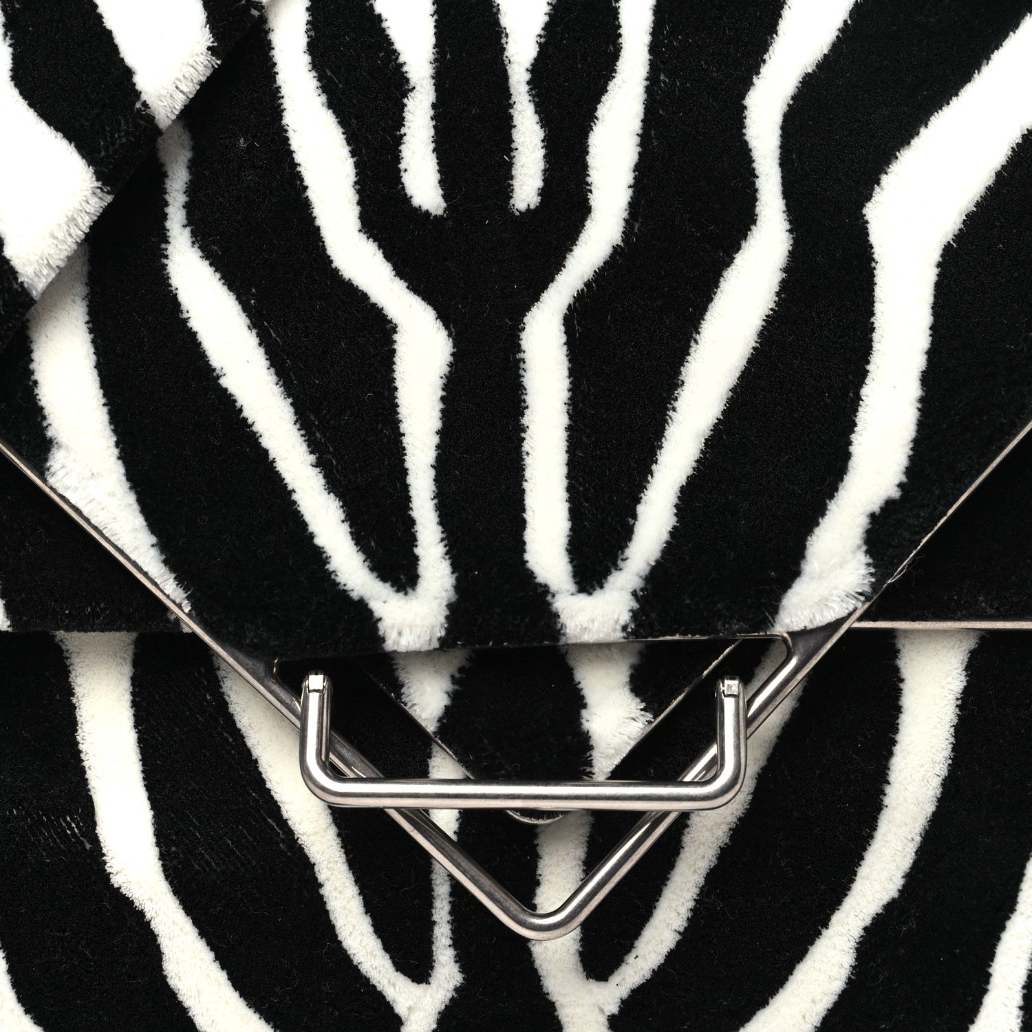 Bottega Veneta Tufted Zebra Clip Bag Black White 8 of 10