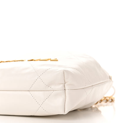 Chanel Shiny Calfskin Quilted Mini Chanel 22 White 10 of 10