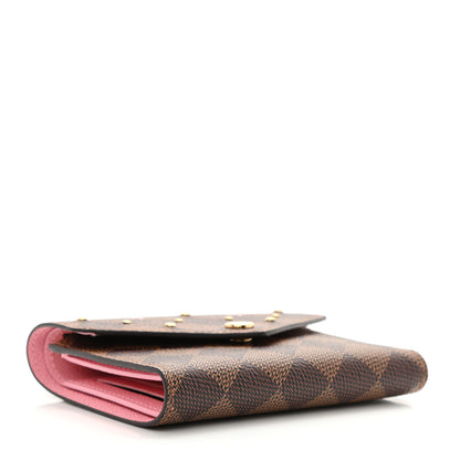 Louis Vuitton Damier Ebene Studded Victorine Wallet 4 of 7