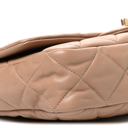 Chanel Lambskin Quilted Large CC Funky Town Flap Beige 9 of 10