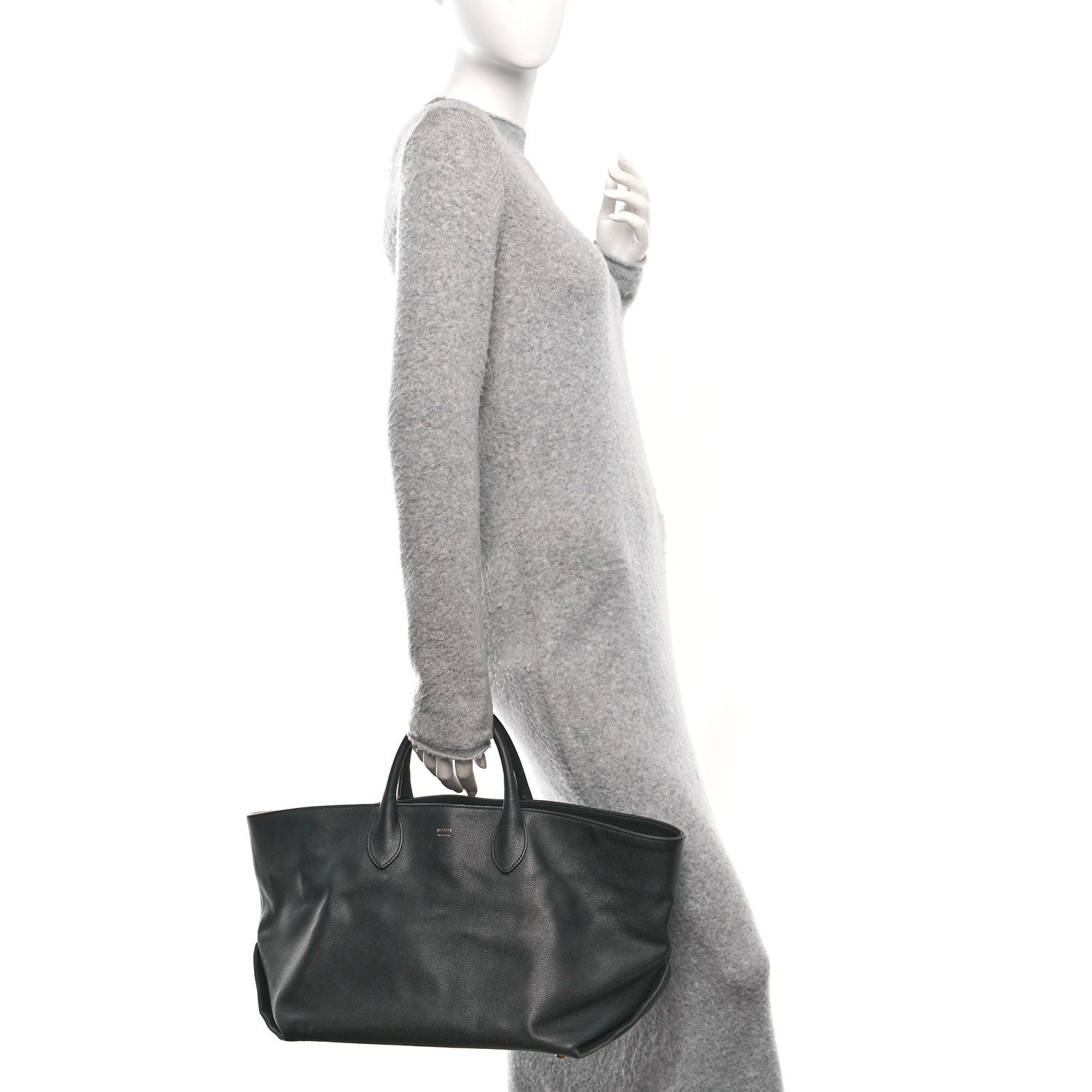 Khaite Smooth Calfskin Medium Amelia East West Tote Black 3 of 9