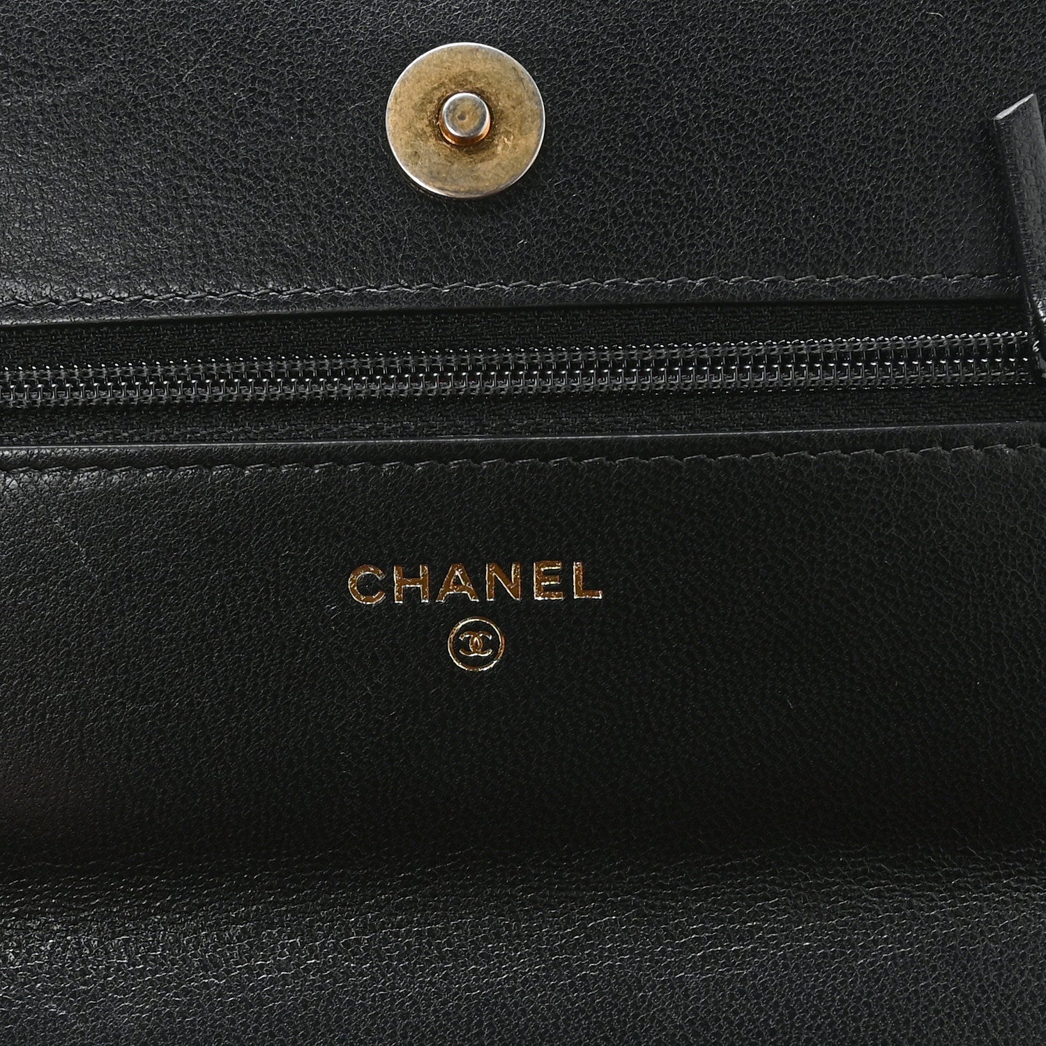Chanel Lambskin Quilted Chanel 19 Wallet On Chain WOC Black 10 of 23