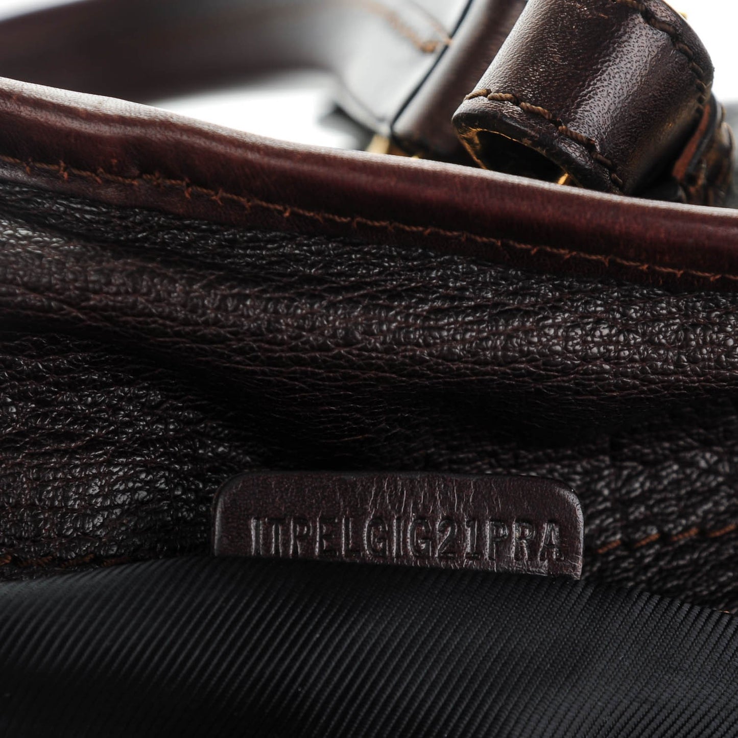 Calfskin Metal Stitch Lowry Chocolate
