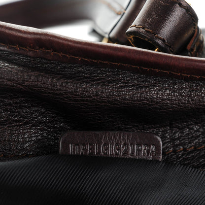 Burberry Calfskin Metal Stitch Lowry Chocolate 8 of 8