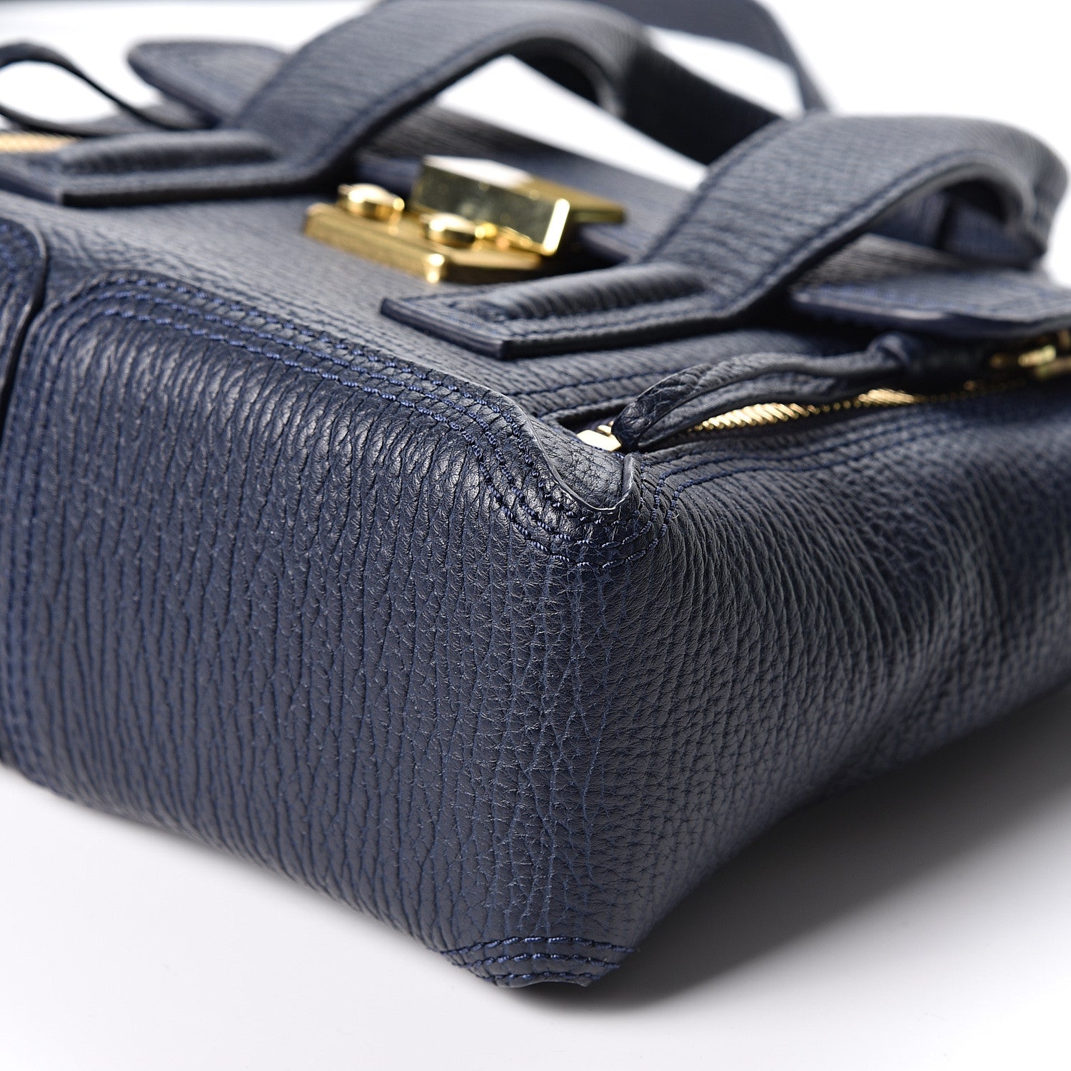 3.1 Phillip Lim 3.1 Textured Calfskin Mini Pashli Satchel Ink 9 of 9