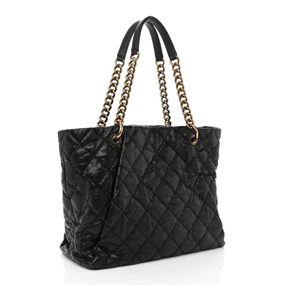 Chanel Glazed Caviar Coco Pleats Tote Black 2 of 12