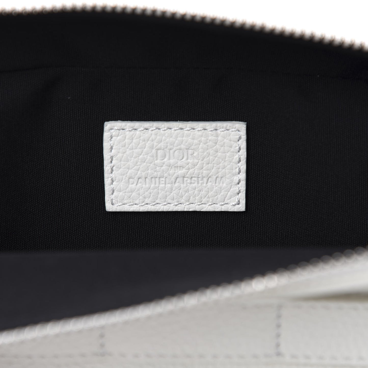 X DANIEL ARSHAM Grained Calfskin Safari Messenger Bag White
