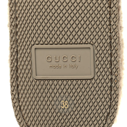 Gucci Nappa Wool Womens Fria Slippers 38 Black Butterscotch 7 of 9