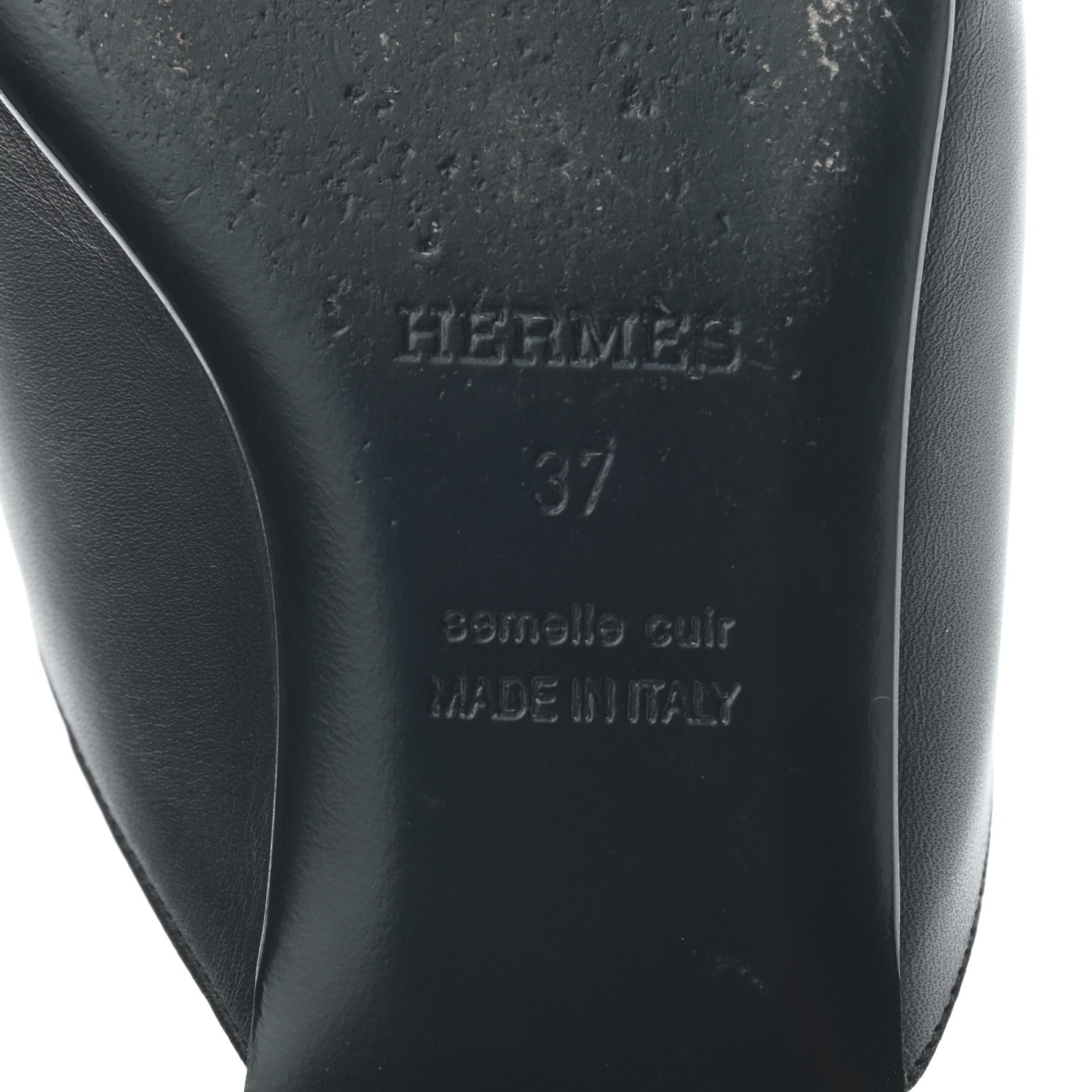 Hermes Calfskin Tangeria Mules 37 Black 7 of 9