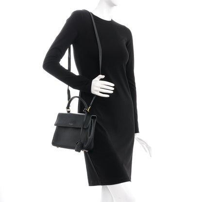Saint Laurent Grained Calfskin Small Moujik Top Handle Bag Black 2 of 9